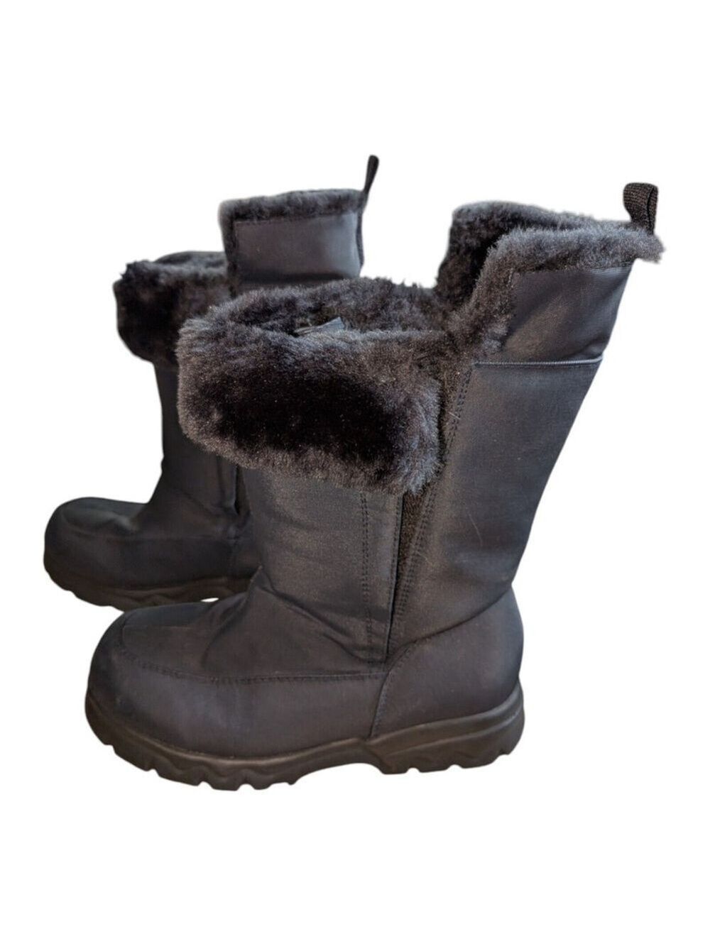 Lands End Navy Snow Boot Size 5 Side Hook & Loop Closure